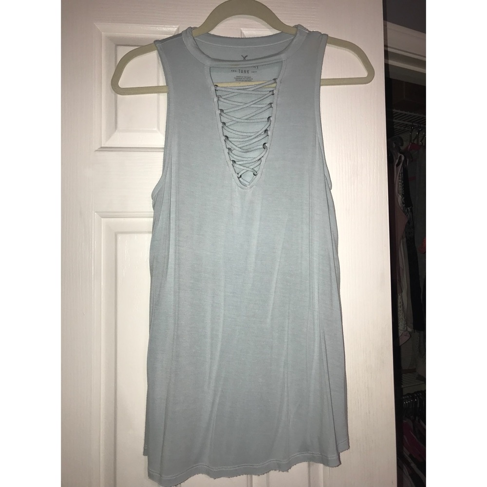 American Eagle baby blue tank